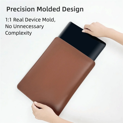 1PC 13 14 15 Inch PU Leather Laptop Sleeve Carring Case Microfiber Lining Notebook Case Water and Splash Proof Laptop Bag