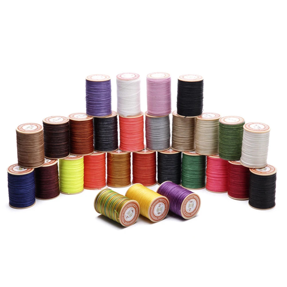 1PC 0.45mm Round Waxed Thread Leather Sewing Thread Hand Stitching Thread Waxed Linen Thread For Book Binding Diy Sewing Craft