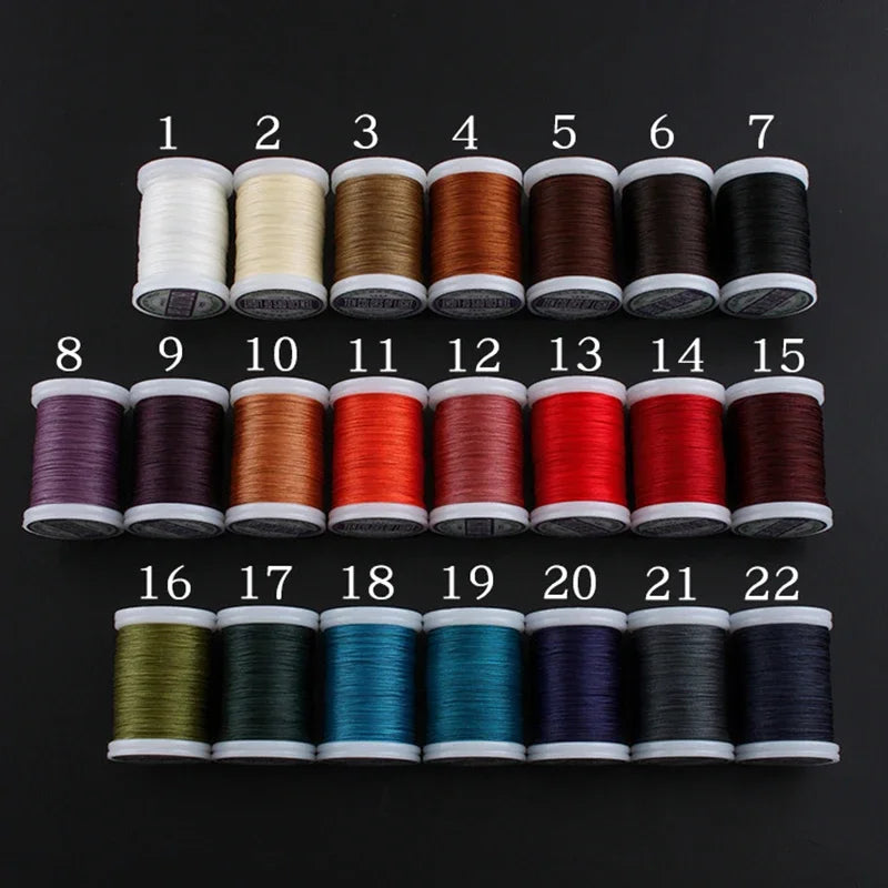 Waxed Thread For Leather DIY Accessories Leather Craft Sewing Thread Round Waxed Thread Polyester Cord Wax Coated Strings