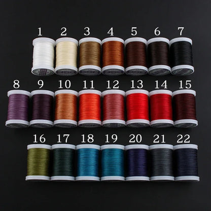 Waxed Thread For Leather DIY Accessories Leather Craft Sewing Thread Round Waxed Thread Polyester Cord Wax Coated Strings