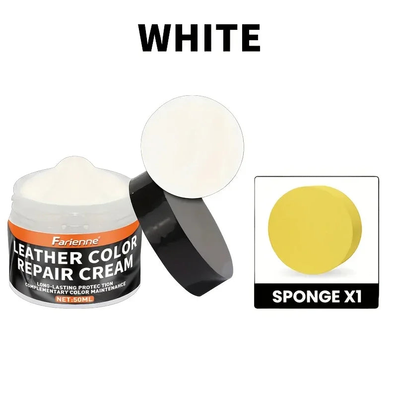 Leather Coloring Paste -Three Colors(White,Brown,Black),Suitable for Shoes,Bags,Sofas-Repair,Restore Faded and Scratched Leather