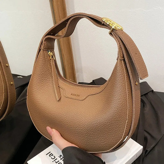 Women Underarm Bag Fashion Hobos Half Moon Saddle Shoulder Bags Luxury Pu Leather Crossbody Bag Phone Purses 2024 Commuting Bags