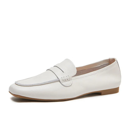 flat shoes Retro Nostalgic All Genuine Leather Women's Shoes Casual And Comfortable Walking loafers