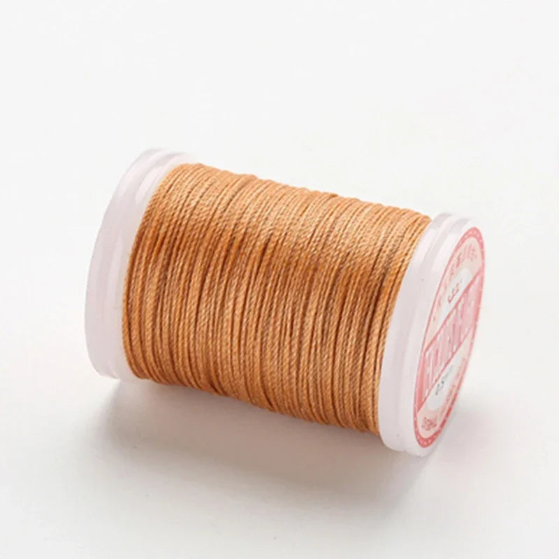 Waxed Thread For Leather DIY Accessories Leather Craft Sewing Thread Round Waxed Thread Polyester Cord Wax Coated Strings