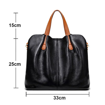 Women's Bag 100% Genuine Leather Luxury Designer Shoulder Bag Soft Cowhide Handbags Large Capacity Crossbody Bags for Women