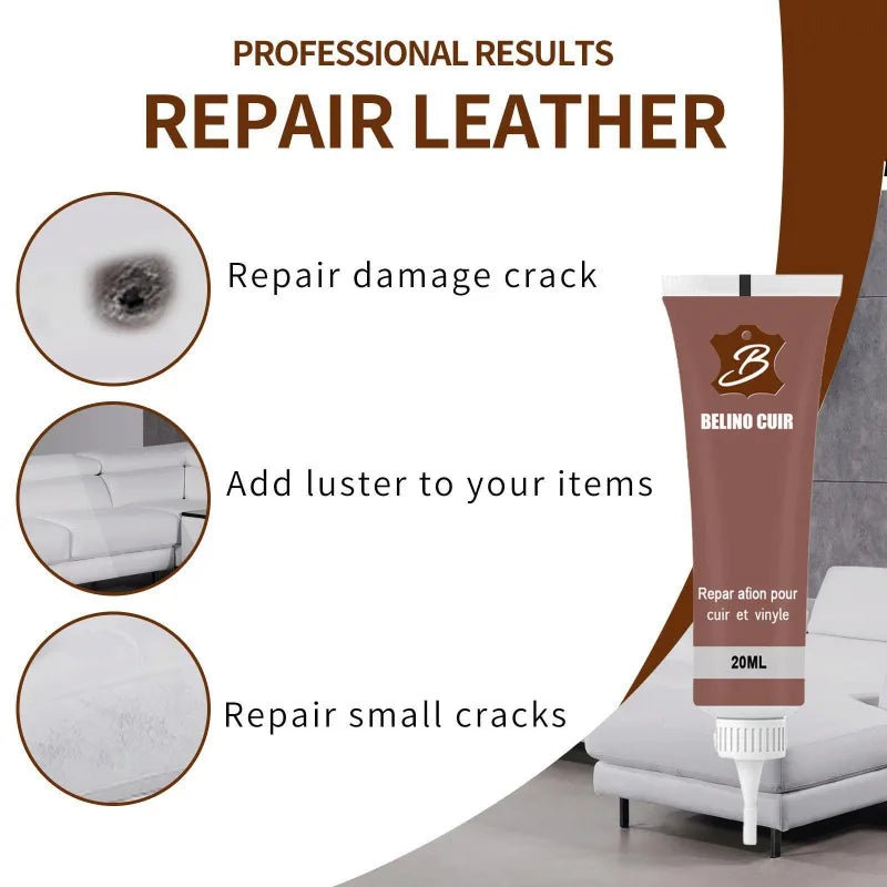 20ml Leather Repair Gel Complementary Colors Repair Scratches Cracks Car Seats Sofa Accessories Kit Home Household Cleaning