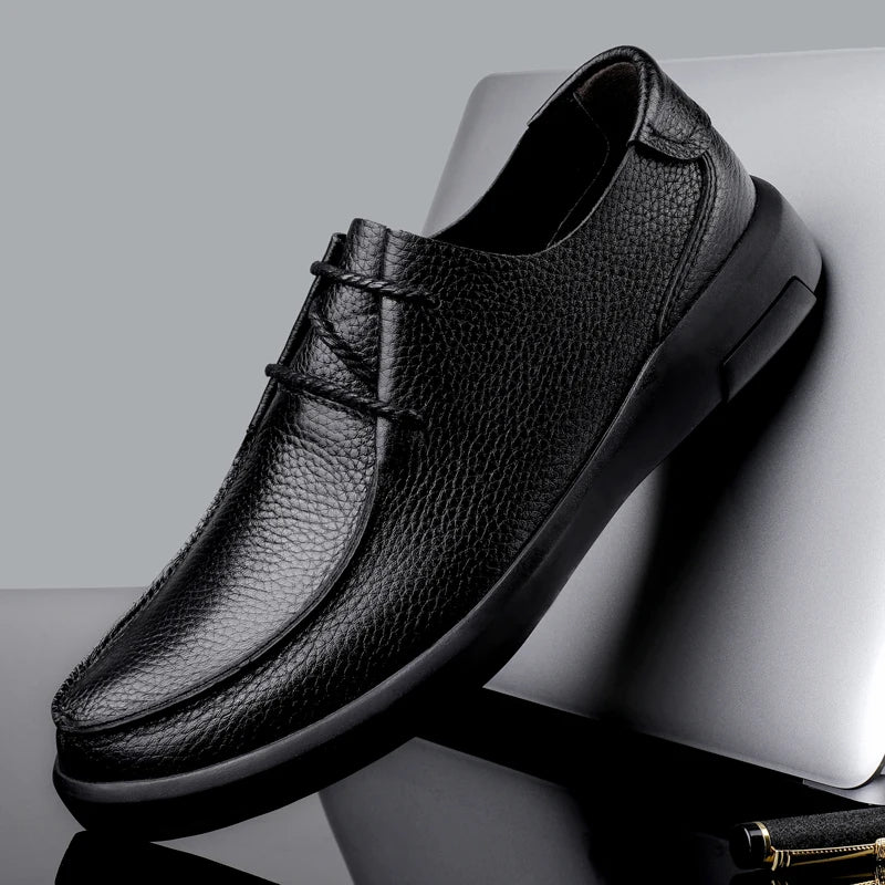 Casual Leather Shoes Men Loafers Trend Brand Business Shoes Autumn Slip on Flat Man Sneakes Comfortable Moccasins Zapatos Hombre