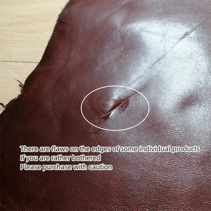 0.7/1.2mm Red-Brown Oil-Wax Sheepskin. Top-Grain Leather. Real Leather Fabric. DIY For Shoes.Bags By Hand. The Entire Sheepskin