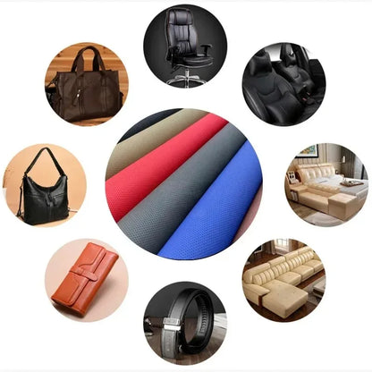 Perforated Leather Fabric Breathable Hole Punch Synthetic Leather Material for Furniture Sofa Car Seat Upholstery DIY Craft