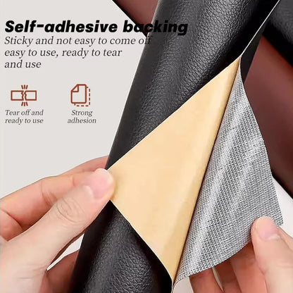 Leather Sticker Self-Adhesive Artificial Leather Patch Can Be Cut Wear-Resistant Waterproof Sofa Car Seat Leather Repair Sticker