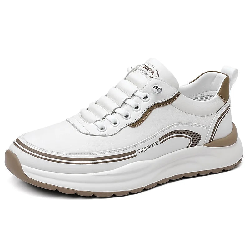 Mens Leather Casual Shoes Slip On Comfortable Breathable Lightweight Non Slip Waterproof Loafers for Wholesale