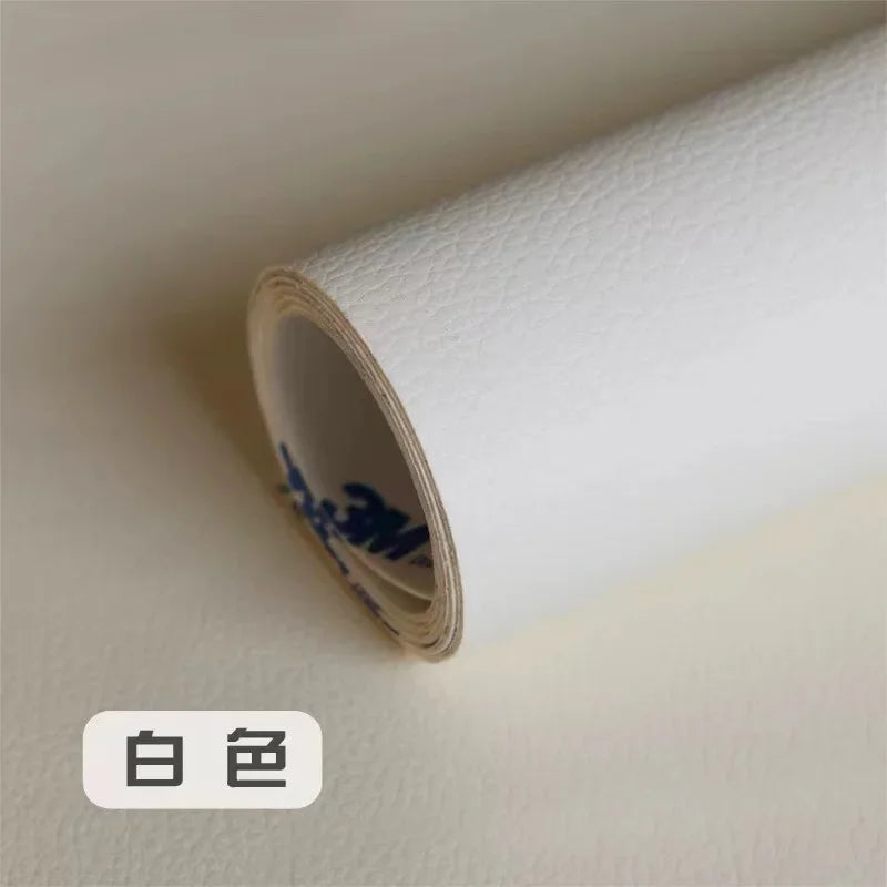 PU Artificial Faux Leather Self-adhesive Fabric for Upholstery Interior Car Seats Patches Bags Furniture Leatherette Fabrics