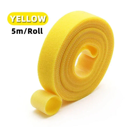5m/roll Cable Ties Reusable Loop Bundle Self Adhesive Fastener Clip Wire Holder Management DIY Accessories Nylon Strap Organizer