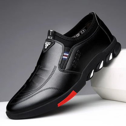 2024 New Leather Shoes Men's Leather Spring Autumn Men's Business Casual Soft-Soled Non-Slip Breathable All-Match Footwear 39-44