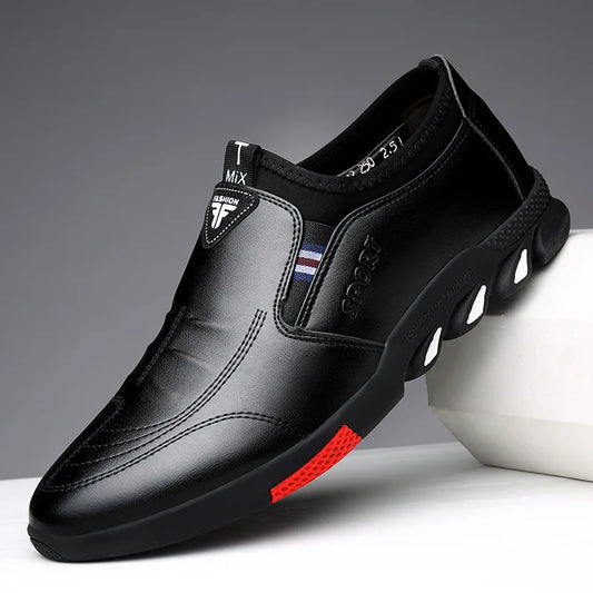 2024 New Leather Shoes Men's Leather Spring Autumn Men's Business Casual Soft-Soled Non-Slip Breathable All-Match Footwear 39-44