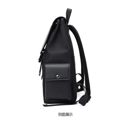 Fashion Business Laptop Backpack Men's Leather Large Capacity College Student Schoolbag Waterproof Travel Boarding Backpack