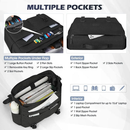 Laptop Briefcases for Men 15.6 Inch Laptop Bag Water resistant Computer Bag Lightweight Shoulder Satchel Bags