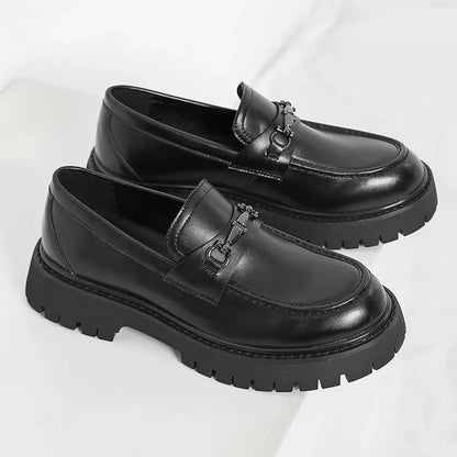 High Quality Designer Shoes British Business Leather Shoes for Men Fashion Loafers Men Solid Color Luxury Platform Shoes for Men