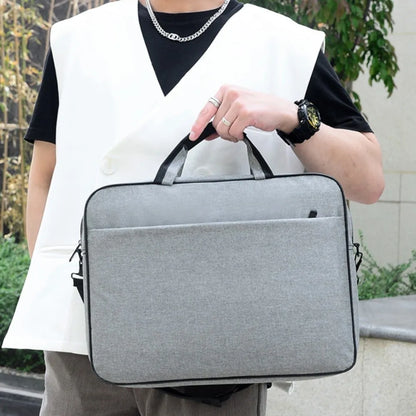 15.6/17 Inch Business Laptop Bag Shoulder Strap with Handle Portable Laptop Bags Briefcase Solid Color Laptop Shoulder Bag