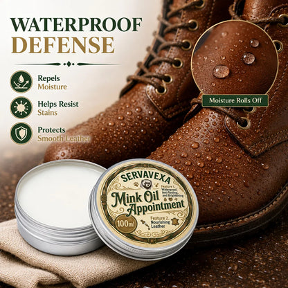 Leather Restore Cream 100ml Mink Oil Conditioner Waterproof Nourishing Balm for Smooth Leather Shoes Bags Furniture Polish