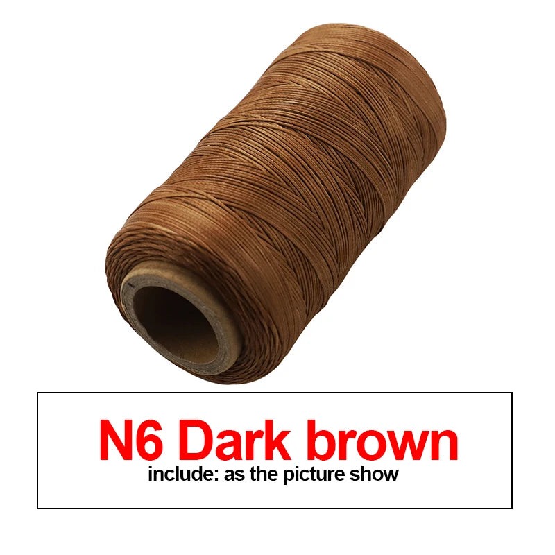 260M 150D Thickness Waxed Thread For Leather Waxed Cord For Diy Handicraft Tool Hand Stitching Thread Flat Waxed Sewing Line