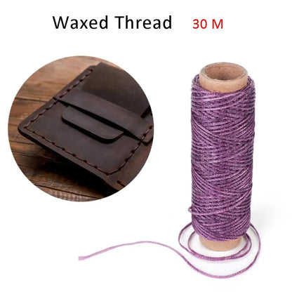 30m/roll Waxed Thread Cotton Cord String Strap Hand Stitching Thread for Leather Handicraft Tool Material Accessories