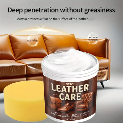 Leather Care Cream Maintain Furniture Shoes Car Interior Restoring Gloss Repair Cracked Nourishing Darken Leather Cream