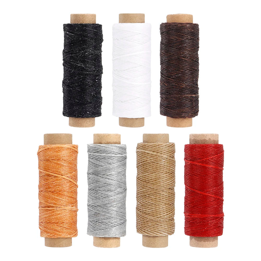 1pcs Leather Waxed Thread, Durable Leather Sewing Thread For Hand Stitching Leather Craft DIY, Leather Shoe Repairing Thread