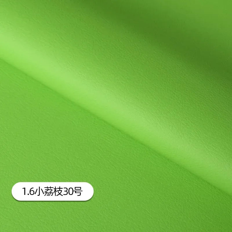 Litchi Pattern Leather Fabric Upholstery Per Meter for Car Interior Bag Chairs Diy Sewing Waterproof Wearable Soft Cloth Plain