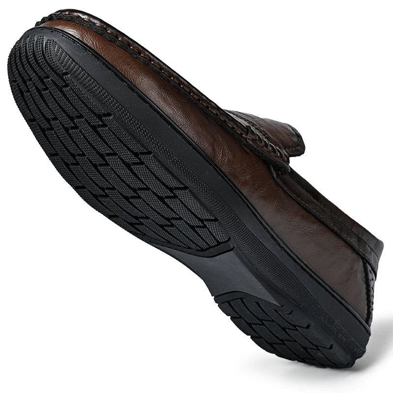 High-quality leather men's loafers spring and autumn new formal business shoes fashion casual shoes non-slip driving shoes