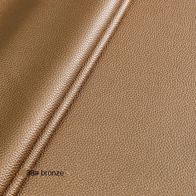 Litchi Textured PU Leather Fabric Thickened for Sofa Car Seats Designer Handmade Diy Sewing Material Cloth By The Meter