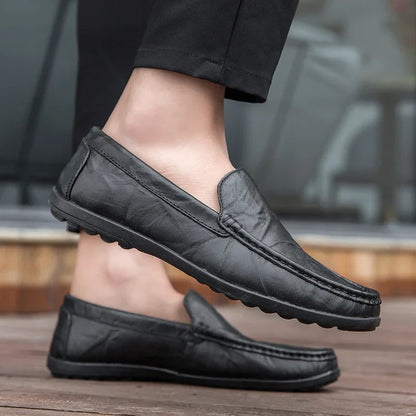 Genuine Leather Men Casual Shoes Luxury Brand Comfortable Man Loafers Italian Moccasins Breathable Slip on Men Driving Shoes