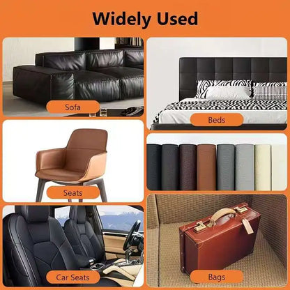 50x138cm Self-Adhesive PU Synthetic Leather Repair Patch Set for Car Seats Office Chairs Furniture Easy-to-Use Maintenance Kit