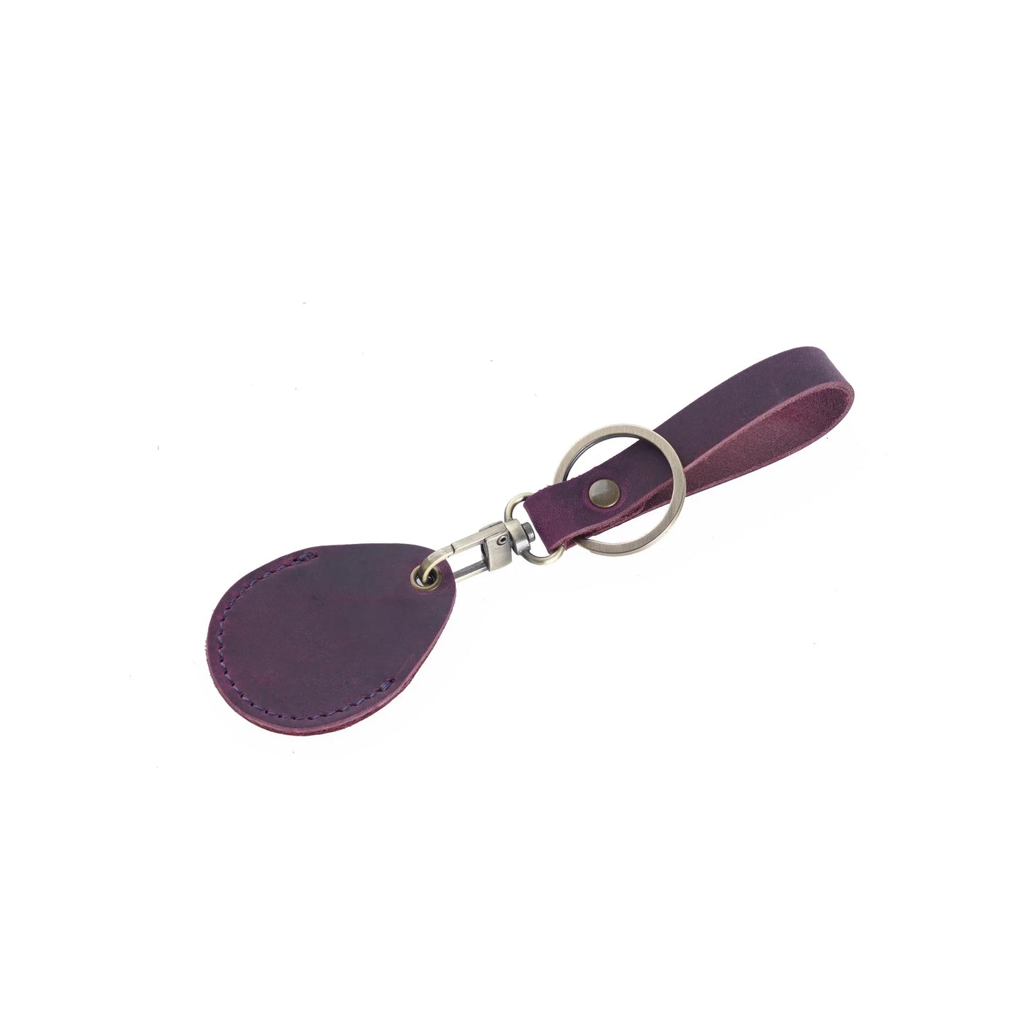 Leather Access Card Case Anti-lost Anti-fall Keychain Accessories, Leather Keychain Holder with Key Chain Ring