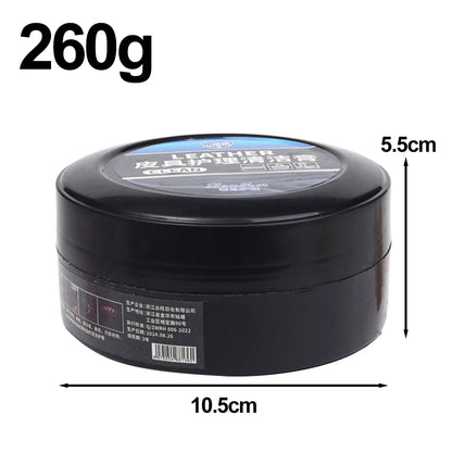 260g Car Leather Care Refurbishing Paste Auto Interior Stain Remover Cleaner Leather Polishing Maintenance Tool Car Accessories