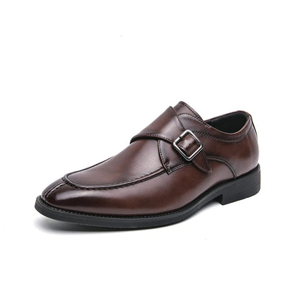 Leather Shoes For Men Fashion Buckle Classic Business Shoes for Male Luxury Brand Antiskid Cozy Men Loafers Design Shoes Men