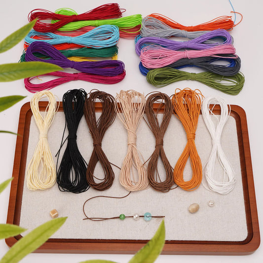 1mm Waxed Thread Polyester Waxed String for Crafts Leather Sewing Jewelry Making DIY Tools High Strength Waterproof Waxed Cord