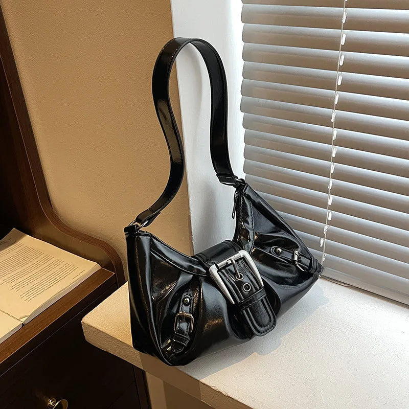 Women Leather Tote Bag Single Shoulder Handbag with Zipper Fashion Casual Purse for Ladies