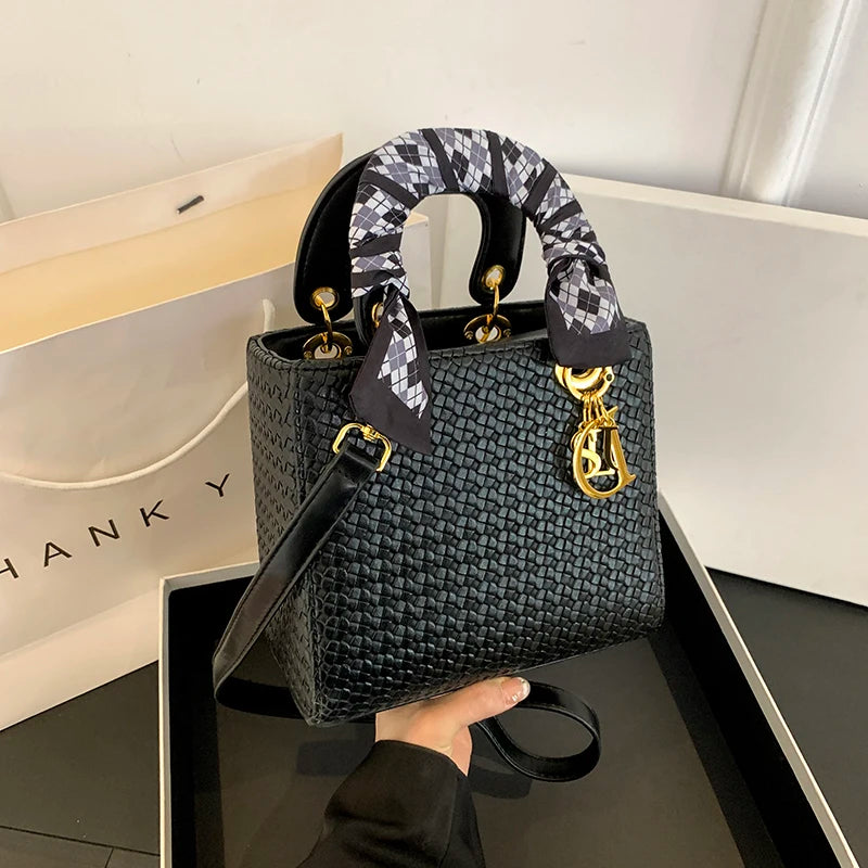 Luxury Leather Tote Bag for Ladies - Water-Resistant Designer Inspired Handbag with Interior Organizer