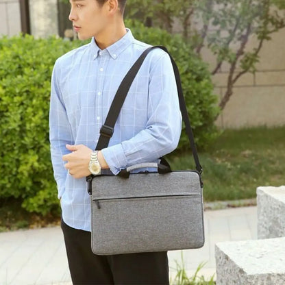 Business Style Laptop Handbag Ultra Thin Shockproof Laptop Sleeve Case Large Capacity with Handle Laptop Protective Pouch
