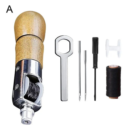 1 Set Leather Sewing Stitching Tool Leather Hand Sewing Machine Waxed Thread Leather Craft Edge Stitching Belt Strips Shoemaker