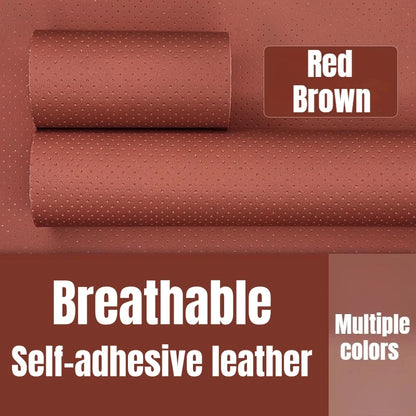Self-Adhesive Faux Leather Repair Patch Perforated Breathable Material for Sofa,Car Seat,Furniture Interior Repairs Leather Tape