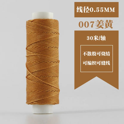 0.55mm Leather Waxed Sewing Thread For Hand Stitching Leather Cord DIY Bracelet Jewelry Making Round Waxed Line
