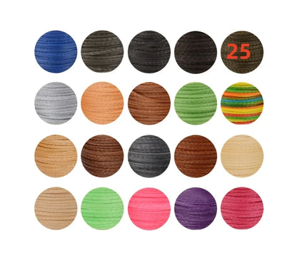 50M 0.8mm Thickness Waxed Thread For Leather Waxed Cord For Diy Handicraft Tool Hand Stitching Thread Flat Waxed Sewing Line