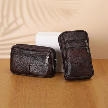 Leather Hand Bags For Men Large Capacity Money Purse Cell Mobile Phone Pocket Women Soft Double Zipper Male Clutch Bags