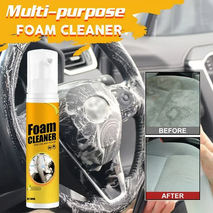 Purification of interior leather, seats, steering wheel cleaner parts, multifunctional foam cleaner, automotive products