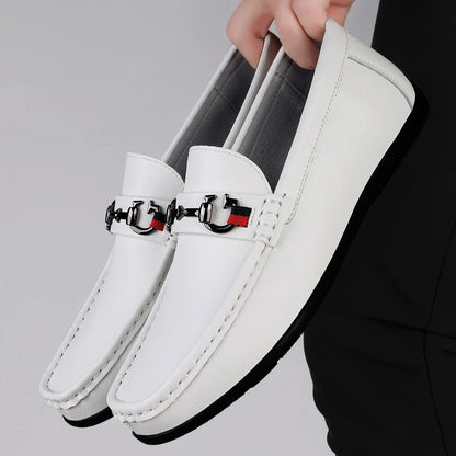 LUXURY BRAND MEN GENUINE LEATHER SHOES DESIGNER DRIVING MOCCASINS LOAFERS DRESS SHOES SLIP ON WEDDING OFFICE CASUAL SHOE FOR MAN