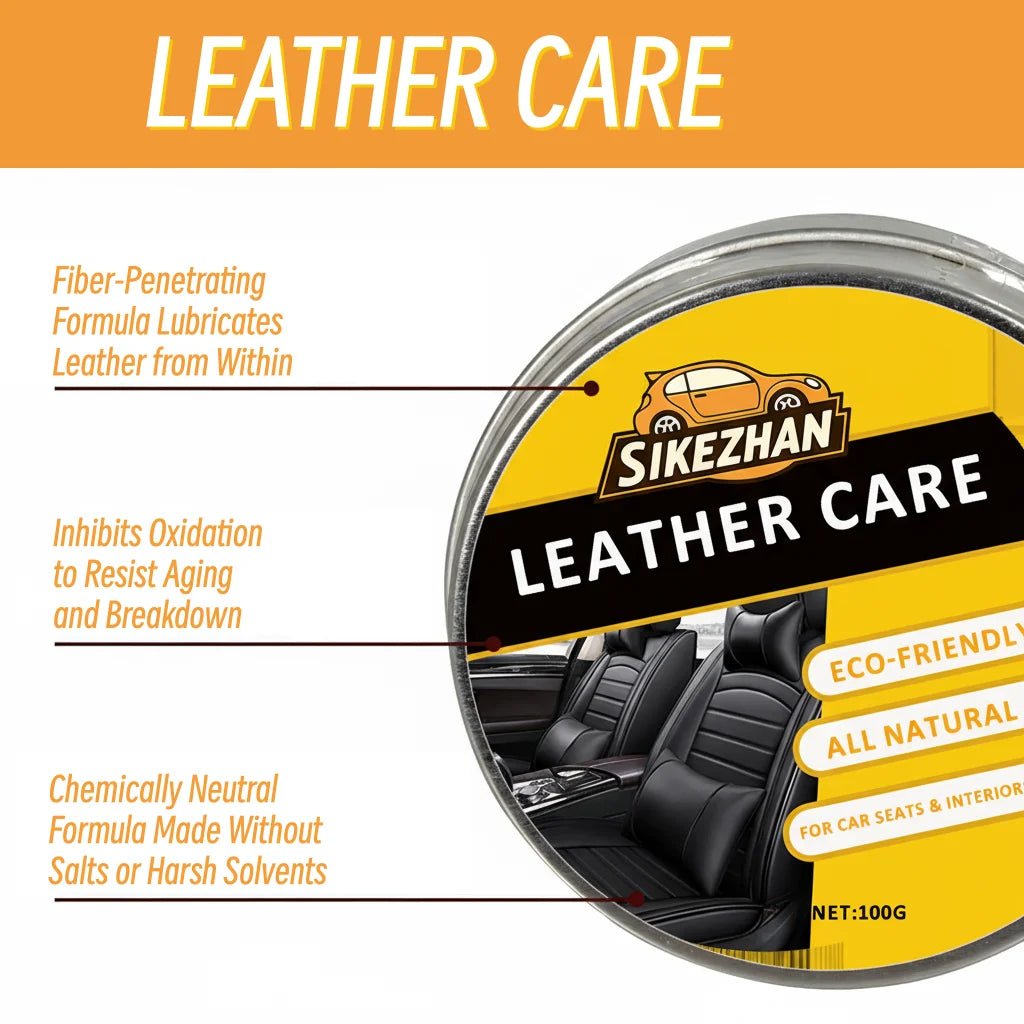 100G Car Leather Care Balm Eco Friendly Natural Conditioner for Auto Seats Interior Restorer Protection Cream SIKEZHAN