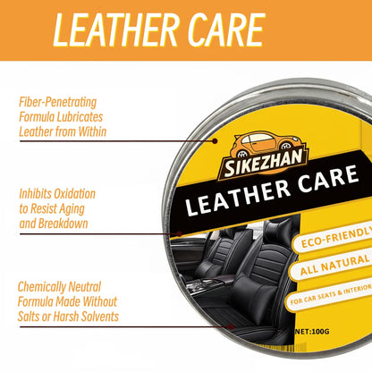 100G Car Leather Care Balm Eco Friendly Natural Conditioner for Auto Seats Interior Restorer Protection Cream SIKEZHAN
