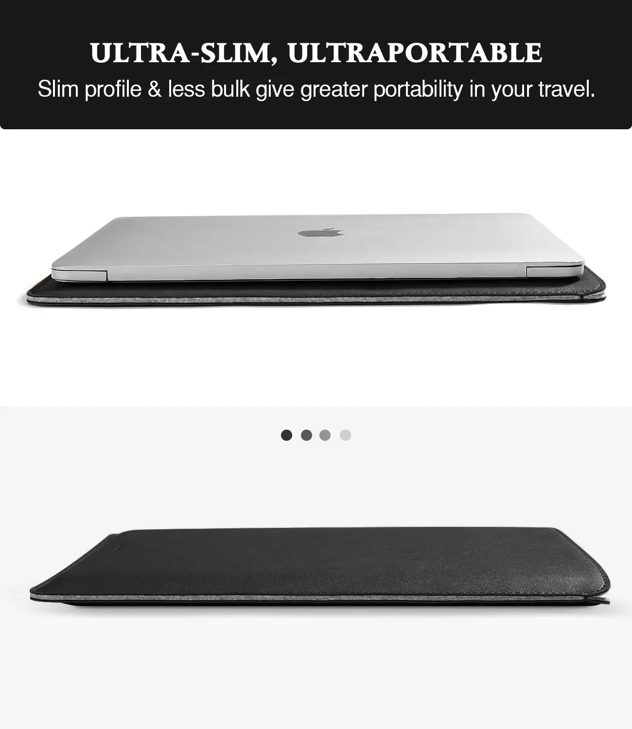 Moko Laptop Sleeve Compatible for New MacBook Pro 14 Inch M3/M2/M1 Slim Stylish Laptop Bag Made of PU Leather
